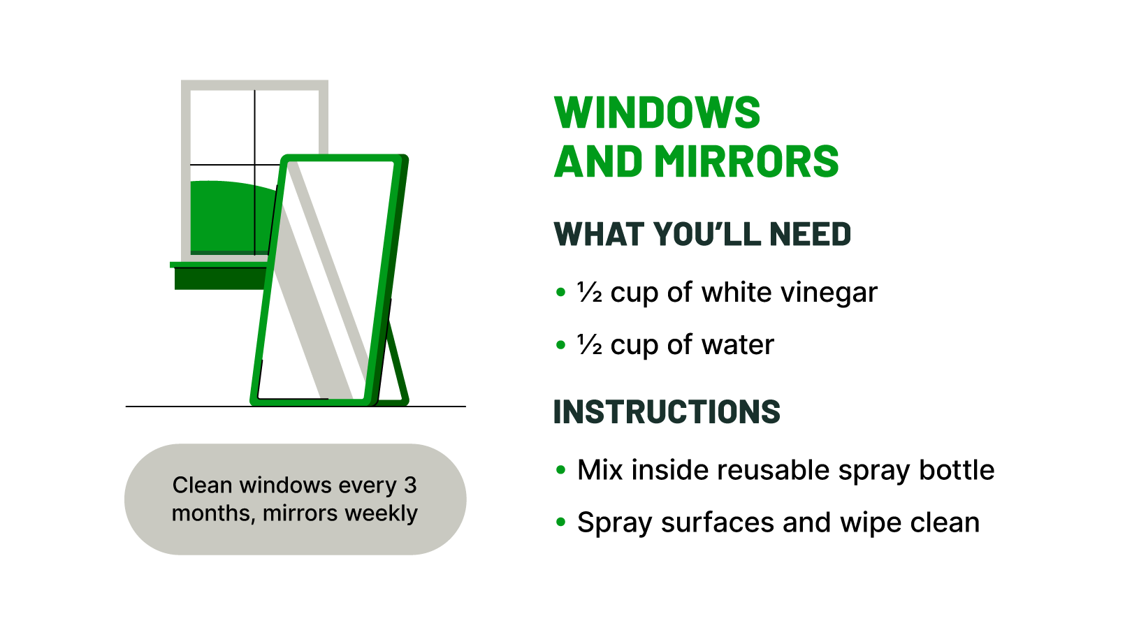 how to clean windows and mirros
