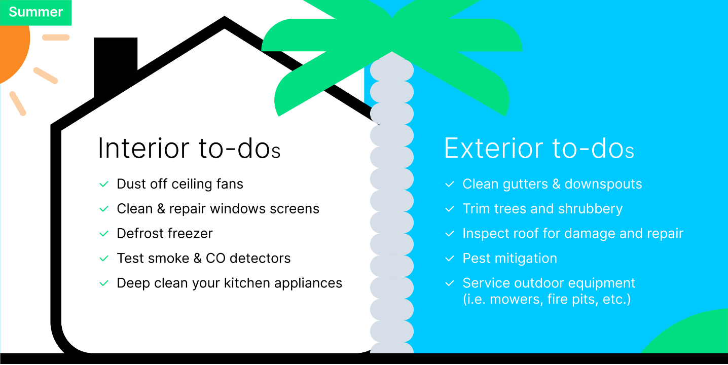Summer New Homeowner Maintenance Checklist