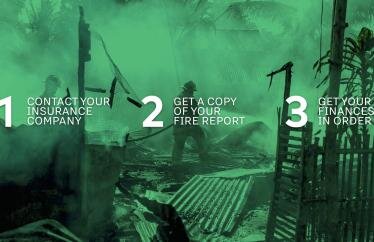 Recovering from a house fire is easier to do with plan of action.