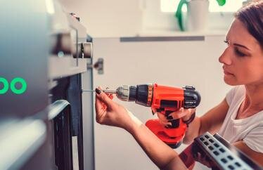 homeowner fixing their stove